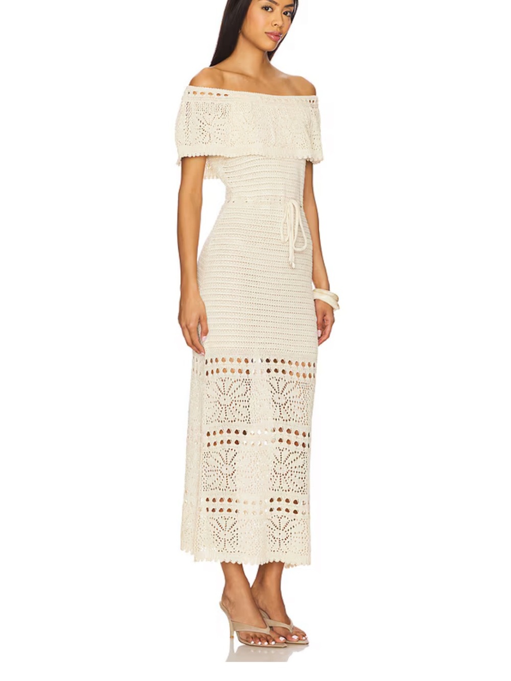 Line & Dot Wilda Crochet Knit Dress